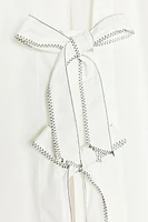 POPLIN TIE BLOUSE