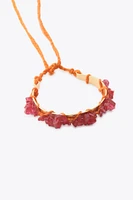 3-PACK OF RIGID FABRIC AND STONE BRACELETS