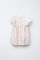 RUFFLED COMBINATION DRESS