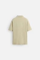KNIT POLO SHIRT WITH LINEN