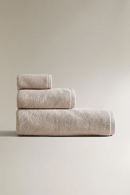 SERVIETTE DE BAIN COTON POINT RIZ