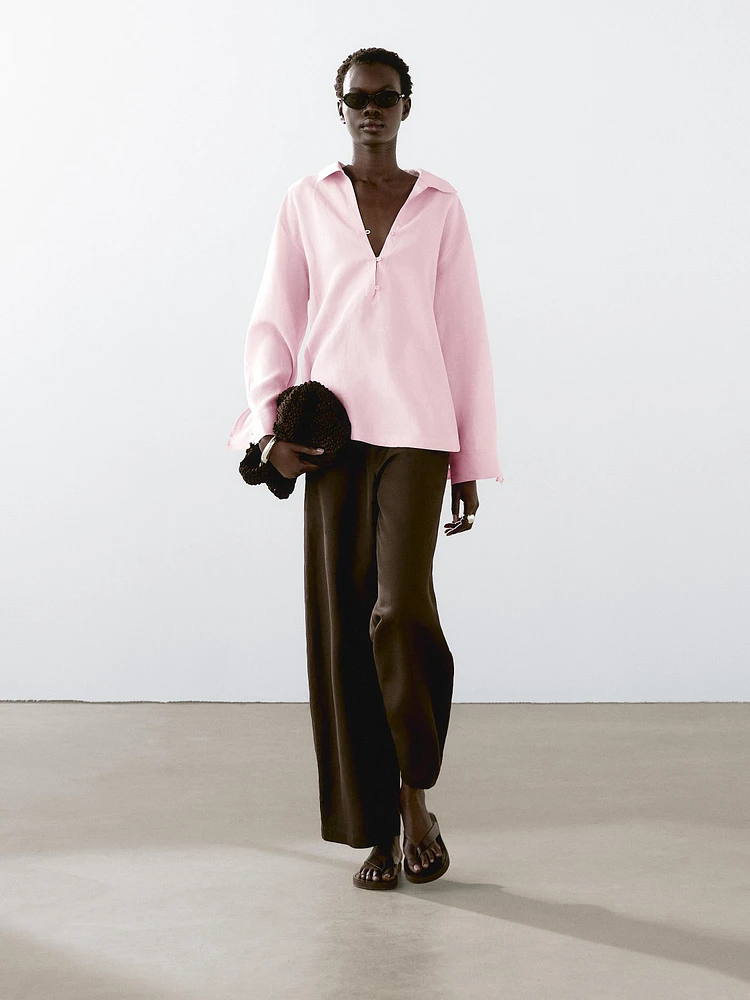 Blouse légère col polo