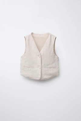GILET 100 % LIN ORGANZA