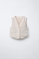 GILET 100 % LIN ORGANZA
