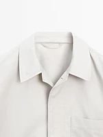 Cotton blend crepe overshirt - Limited Edition
