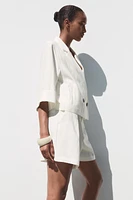 BERMUDA PINCES CEINTURE
