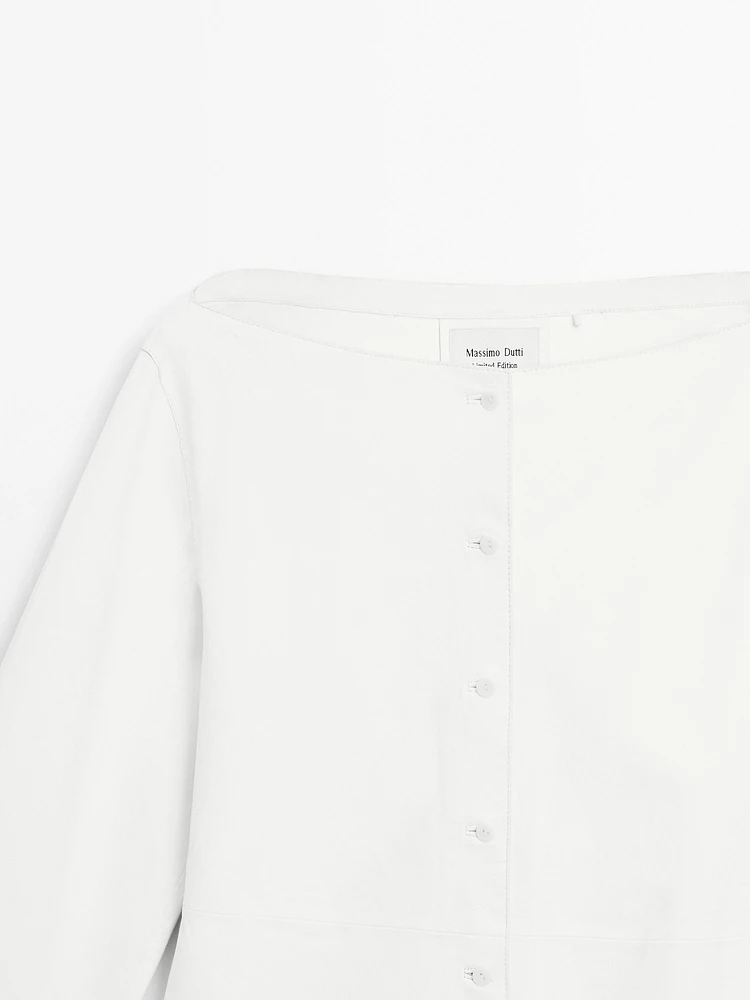 Chemise cintrée en cuir et daim - Limited Edition