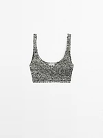 Short knit cotton blend bralette - Limited Edition