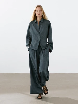 Pantalon fluide effet froiss