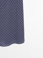 Robe longue à carreaux dos fantaisie