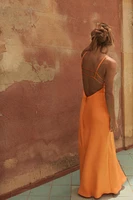 ROBE MI-LONGUE SATINÉE