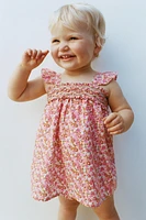 FLORAL DRESS AND BLOOMERS
