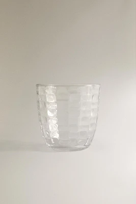RAISED SQUARE-EFFECT TUMBLER