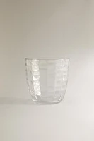 RAISED SQUARE-EFFECT TUMBLER