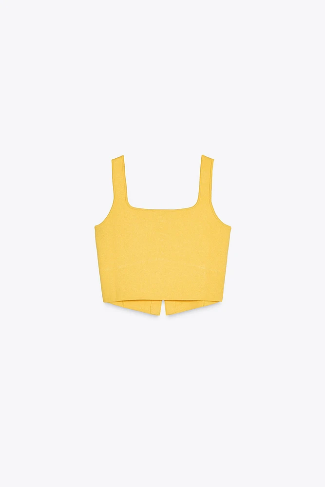 BASIC KNIT CROP TOP