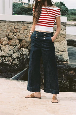PANTALON JUPE-CULOTTE BOUTONS