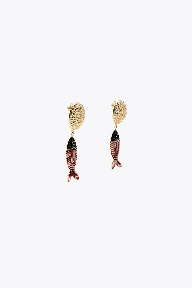 BOUCLES D'OREILLES CIRCULAIRES POISSON