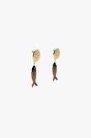 BOUCLES D'OREILLES CIRCULAIRES POISSON