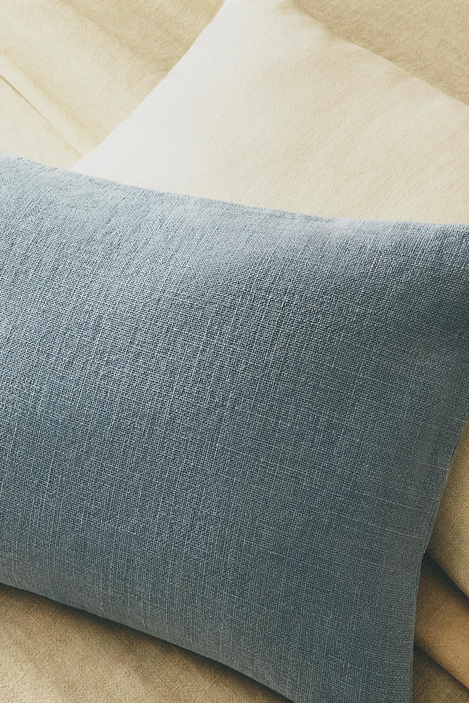 PLAIN LINEN THROW PILLOW COVER