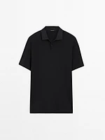 Short sleeve cotton polo shirt