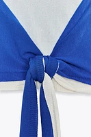 TOP HALTER EN MAILLE DOUBLE ÉPAISSEUR