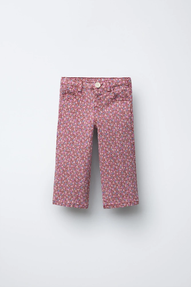 FLORAL TWILL CULOTTES