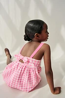 ROBE TEXTURÉE IMPRIMÉE LACET