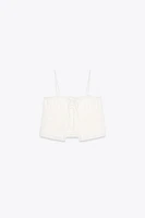 TOP BRODÉ AVEC LACETS