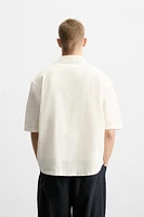 EMBROIDERED COTTON LINEN SHIRT