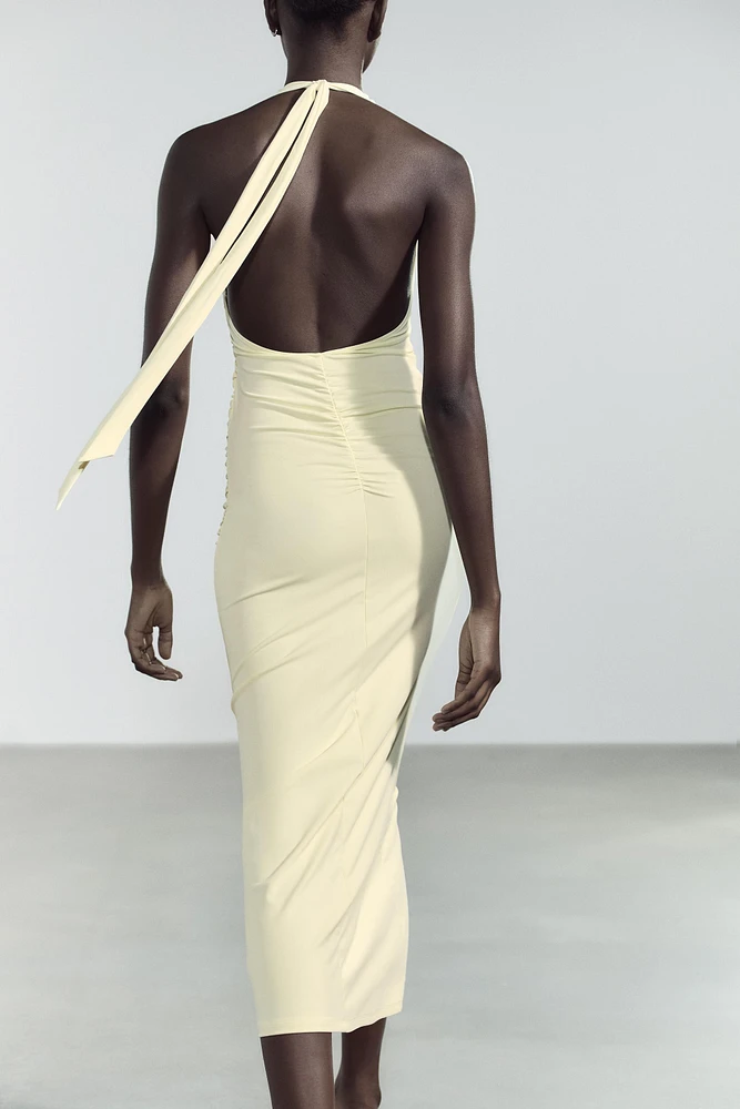 ROBE LONGUE HALTER POLYAMIDE