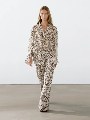 Blouse oversize imprimé animal