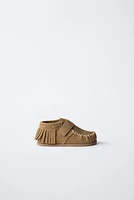 BAREFOOT SUEDE FRINGE BOOTS