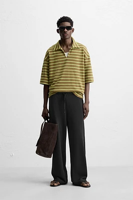WIDE FIT INTERLOCK STRUCTURE PANTS