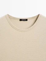 Short sleeve cotton blend T-shirt