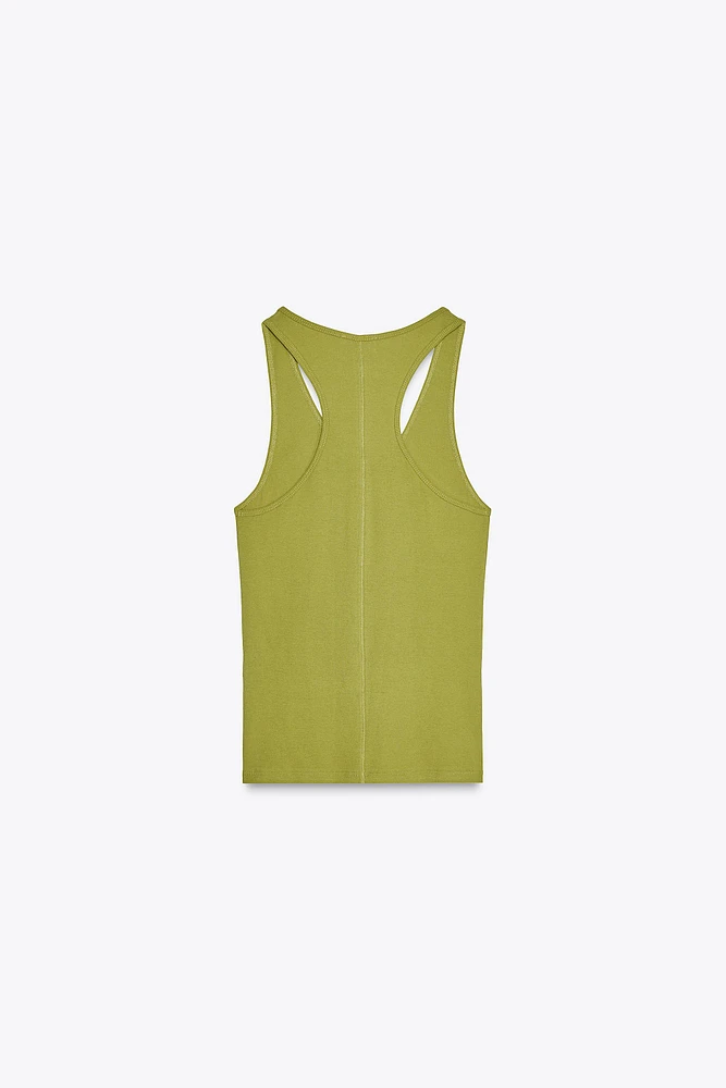 TOP EN COTON BOUTONNÉ