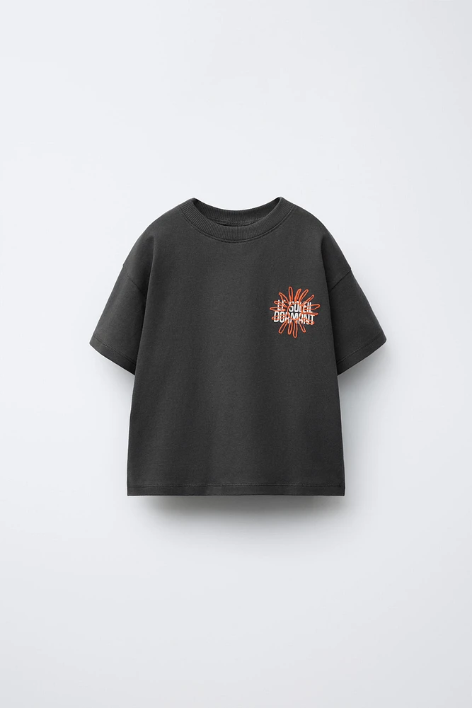 SUN TEXT PRINT T-SHIRT