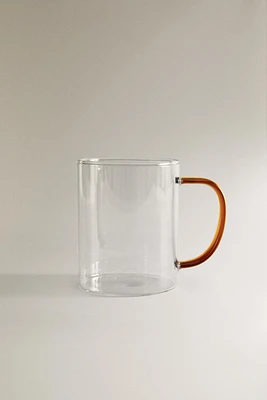 TASSE BOROSILICATE ANSE COLORÉE