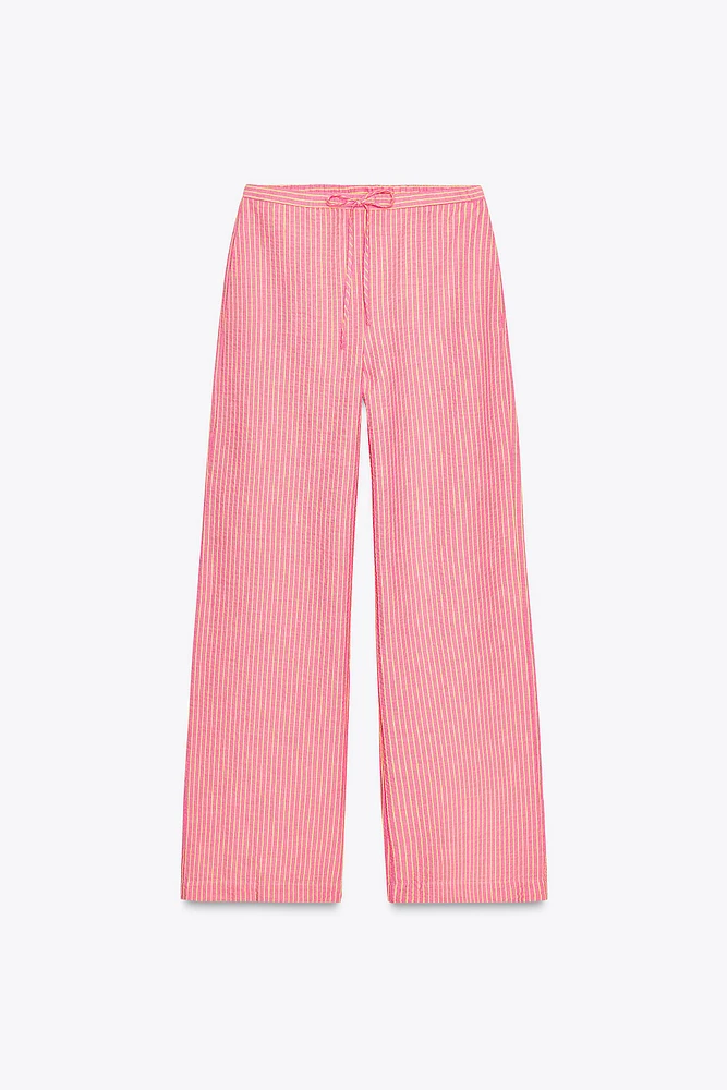 PANTALON LARGE RAYÉ