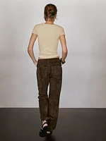 Short sleeve cotton blend T-shirt