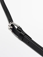 Ceinture en cuir avec boucle carrée