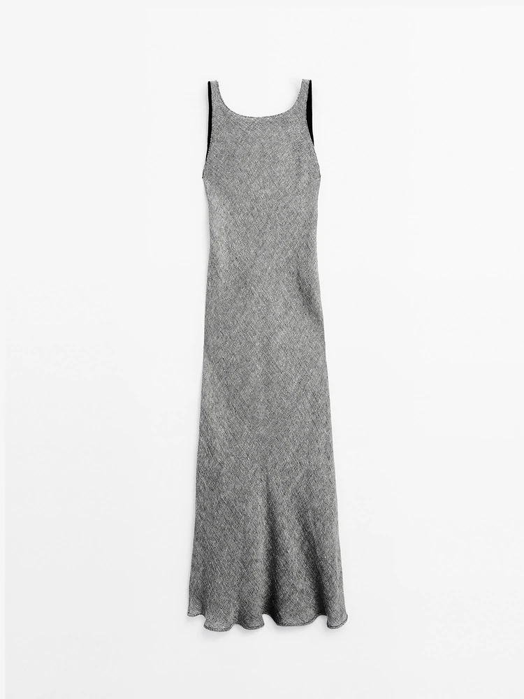 Robe midi 100 % lin