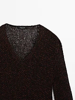 Pull coton en maille moulinée