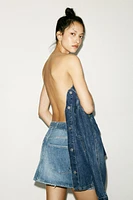TRF BAGGY DENIM MINI SKIRT