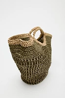 WOVEN BASKET BAG