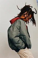 BLOUSON BOMBER EN NYLON À POCHES