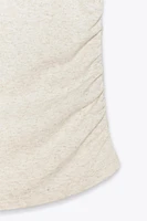 SIDE DRAPE T-SHIRT