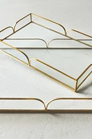 GLASS AND METAL TRAY