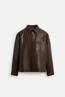 LEATHER OVERSHIRT