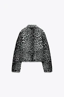 ANIMAL PRINT JACQUARD KNIT CARDIGAN