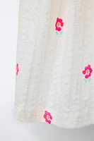 FLORAL ELASTIC STRAP DRESS